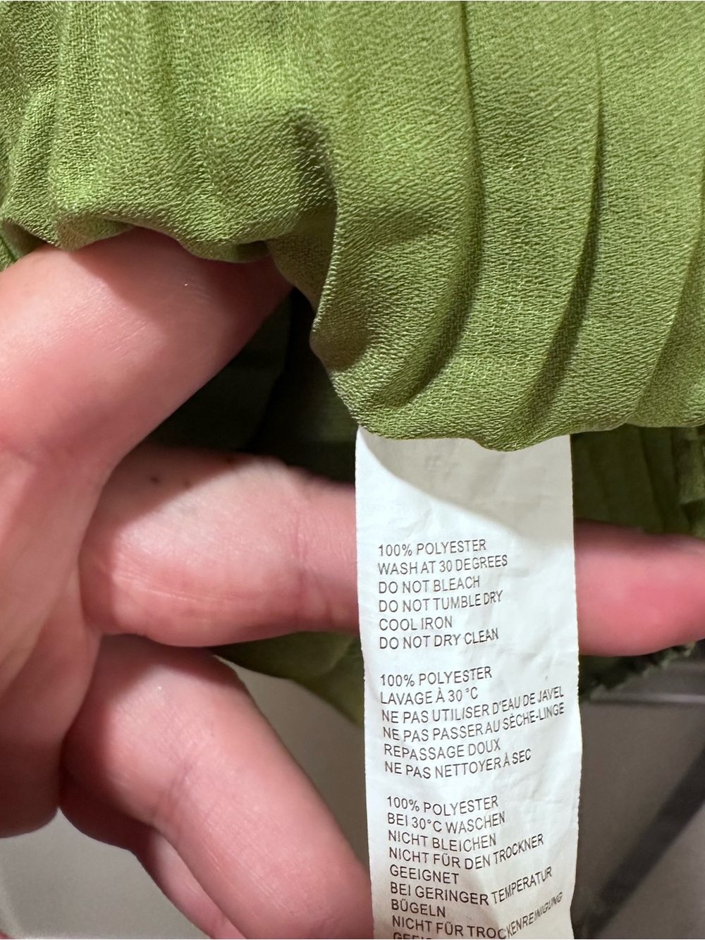 Nasty Gal Light Green Pleated Ruffle V-Neck Mini Dress - Picture 3 of 4